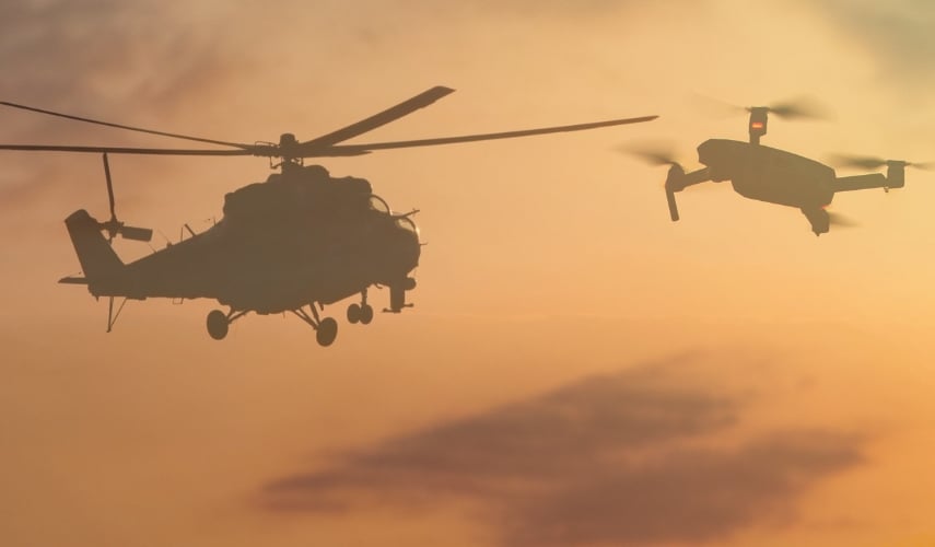 ¿Qué diferencia hay entre un dron y un helicóptero?