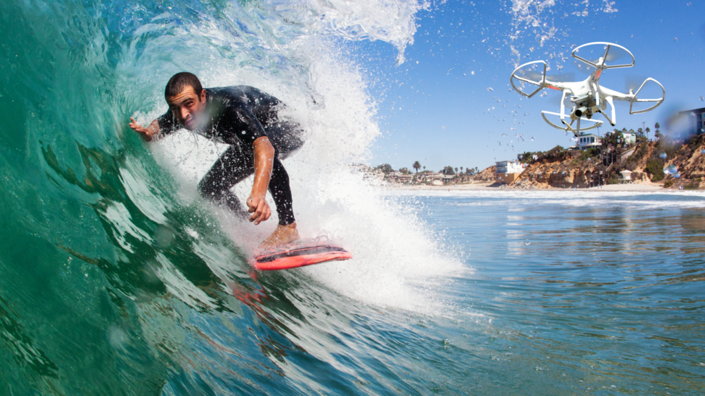Drones en el Deporte: Surf y drones