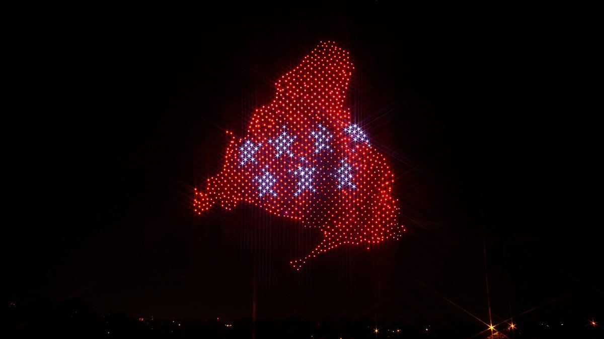 Espectáculo de drones para ciudades y eventos públicos