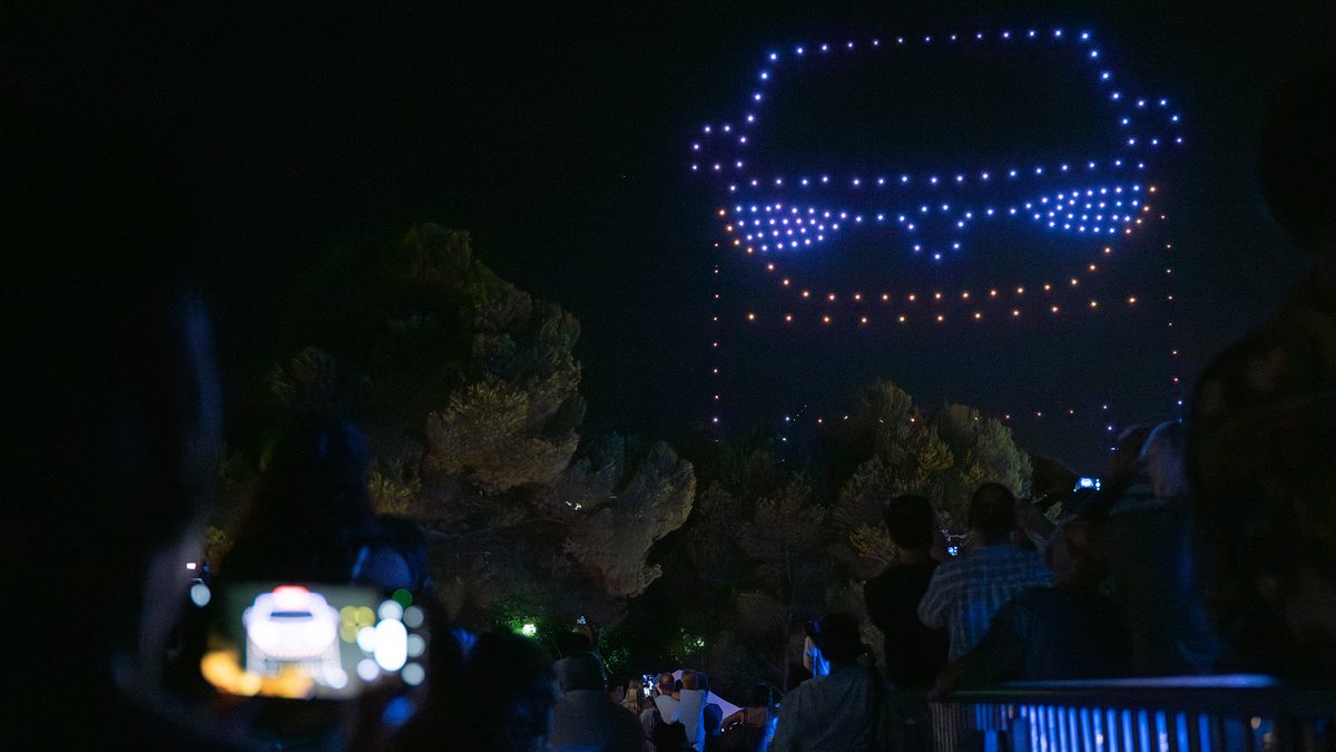 Show de drones para lanzamientos de producto