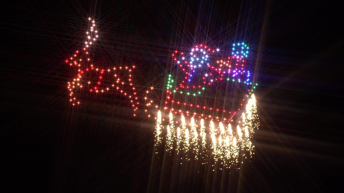 Show de drones para navidades urbanas