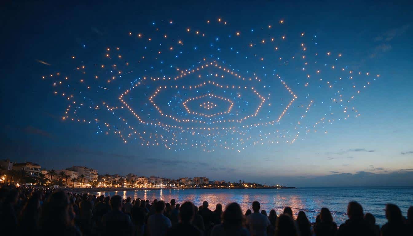 Show de drones vs fuegos artificiales: cómo elegir